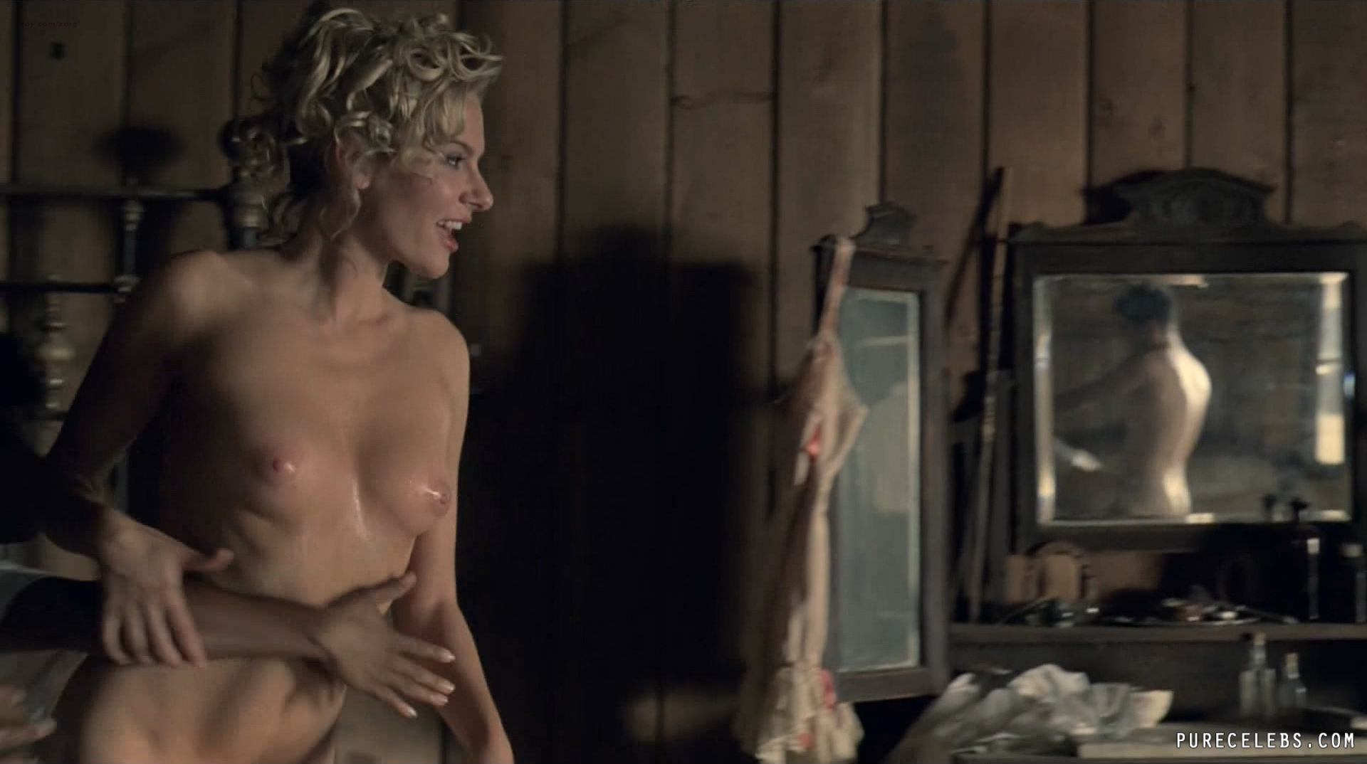 Evan Rachel Wood Frontal Nude in Westworld s01e01 - NuCelebs