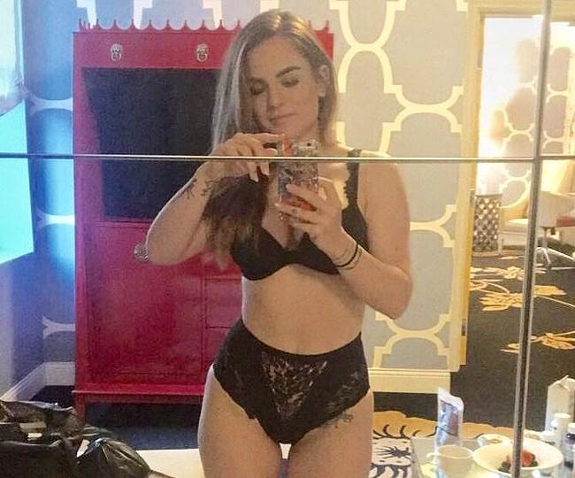 JoJo Levesque See Through and Lingerie Selfie