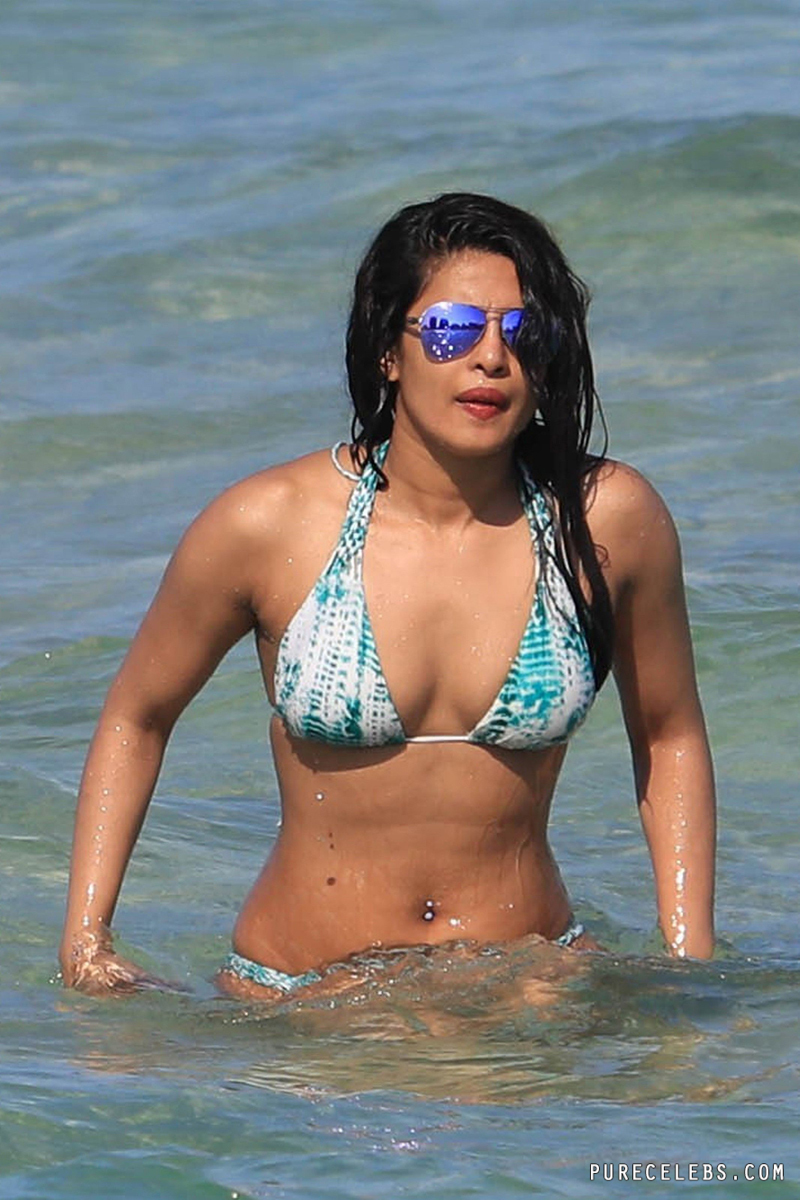 Priyanka Chopra Relaxing In Bikini On The Beach image