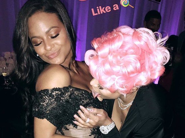 Christina Milian & Blac Chyna Doing Sexy Actions At A Wedding