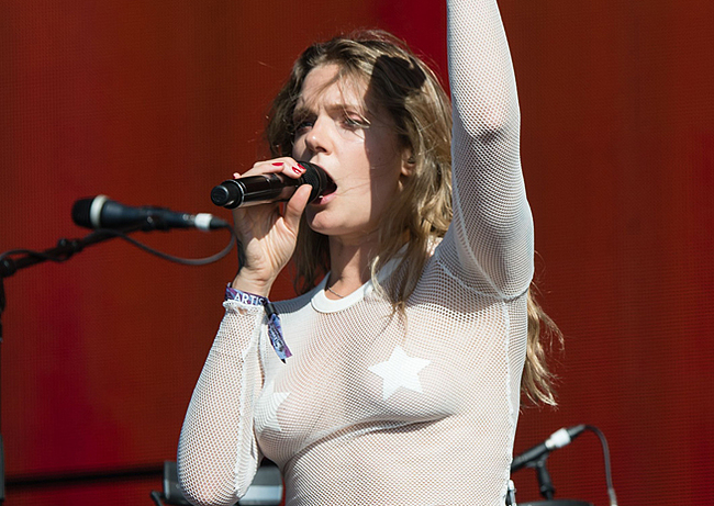 Tove lo exposes naked breasts with bizarre topless