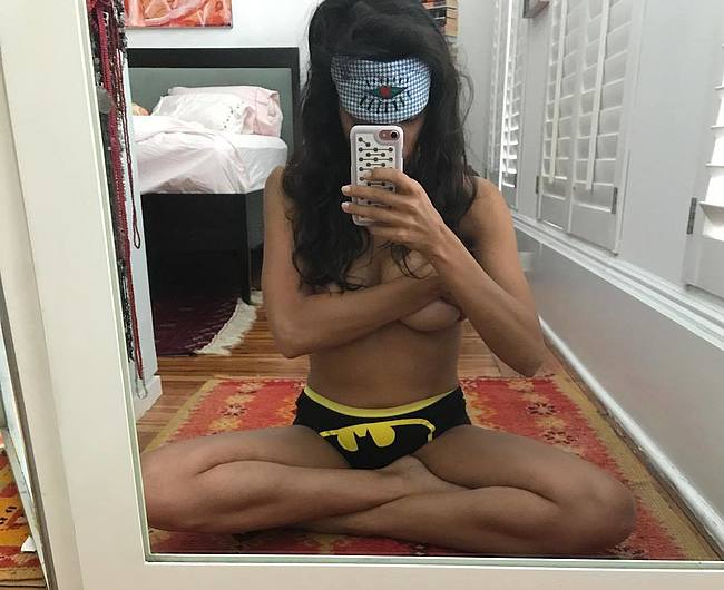 Rosario Dawson Topless Selfie Video