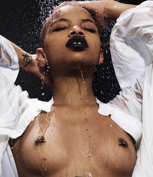 Slick Woods Topless And Lingerie Photos