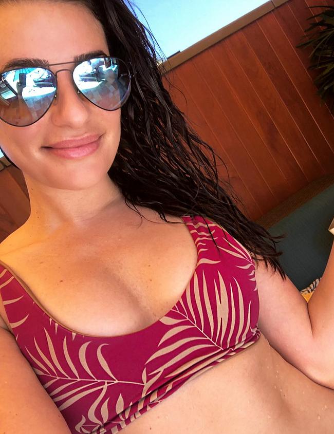 Lea Michele Sexy Bikini Selfie Photos