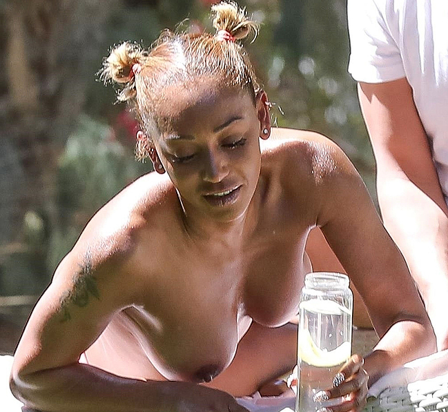 Melanie Brown Caught By Paparazzi Topless
