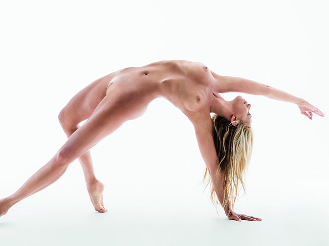 Jesse Golden Completely Nude Yoga Poses