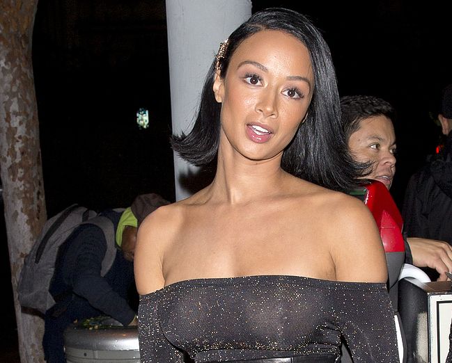 Draya Michele Flashing Her Boobs Without Bra In See Through