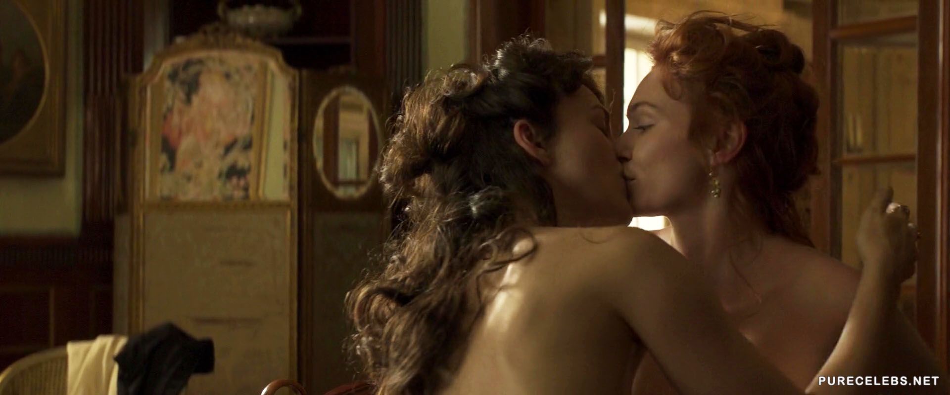 Keira Knightley and Eleanor Tomlinson Nude And Hot Lesbian Scenes From Colette (2018) pic pic