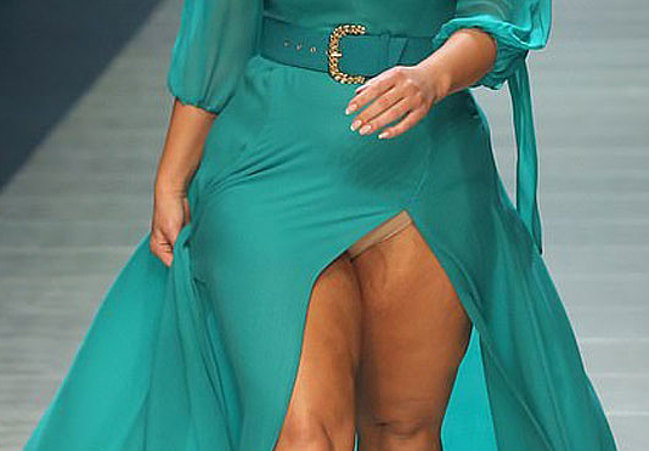Ashley Graham Upskirt Moment During Fashion Show