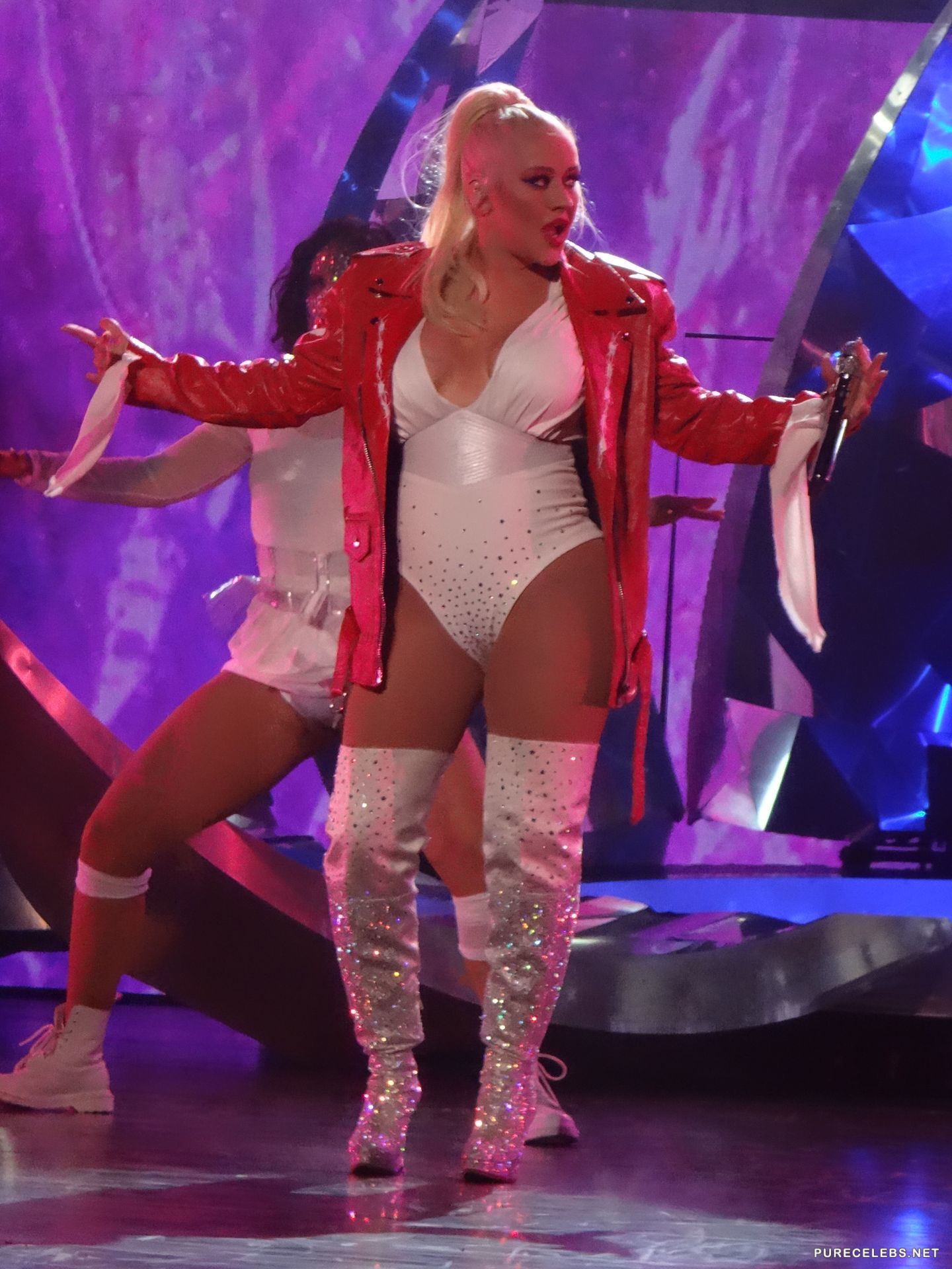 Christina Aguilera Nipple Pasties Slip On A Stage 