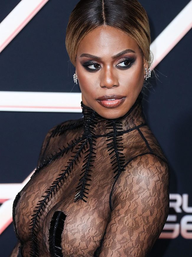 Laverne Cox Posing Sexy In See Through