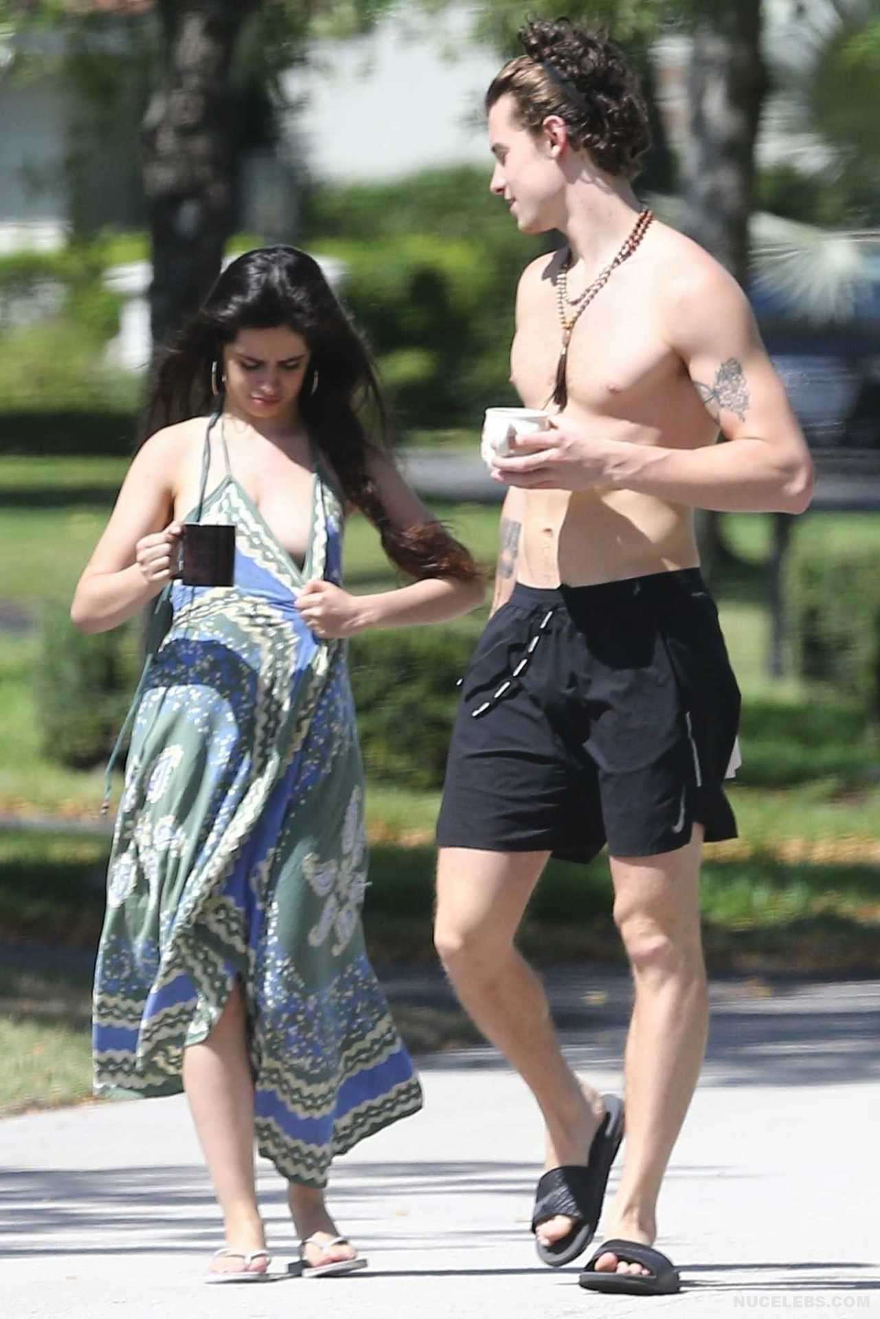 Camila Cabello Oops While Walking With Shawn Mendes