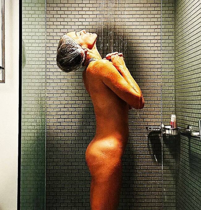 Tricia Helfer Nude Shower Private Photos