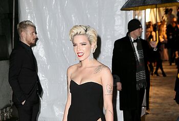 Halsey upskirt and topless pics