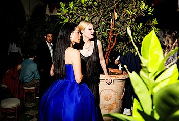 Elle Fanning in transparent dress