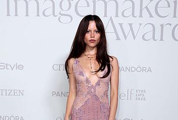 Jenna Ortega in see through dress