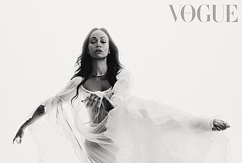Zoe Saldana sexy for Vogue