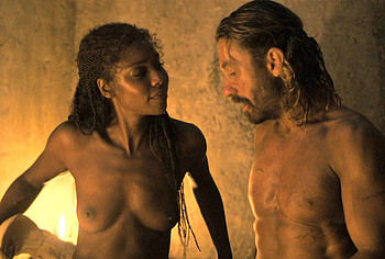 Tenika Davis nude in Spartacus House of Ashur