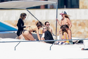 Nina Dobrev Relaxing With Selena Gomez in Bikini
