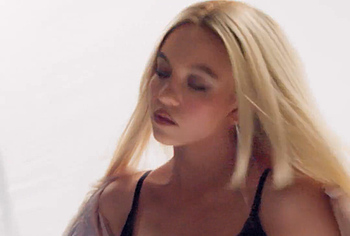 Sydney Sweeney Posing In Sexy Lace And Transparent Lingerie