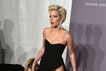 Halsey upskirt and tits photos