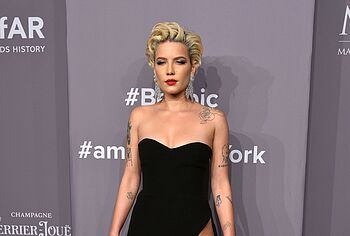 Halsey upskirt and tits photos