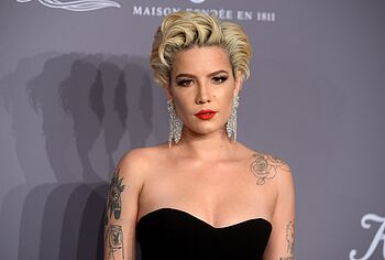 Halsey upskirt and tits photos