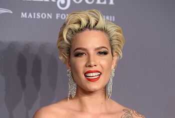 Halsey upskirt and tits photos