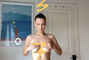 Bella Hadid Topless Selfie And Thong Bikini Butt Shots