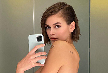 Kaia Gerber Side Boob And Lacy Lingerie Photos