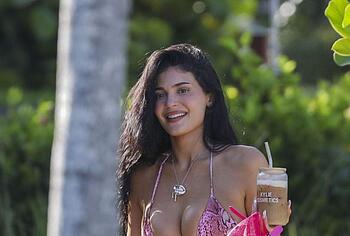 Kylie Jenner Tiny Bikini Ass Photos on the Beach