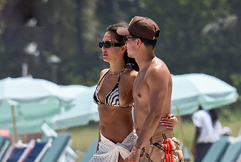 Jessica Alba Relaxing In Bikini With Young Boyfriend On a Beach