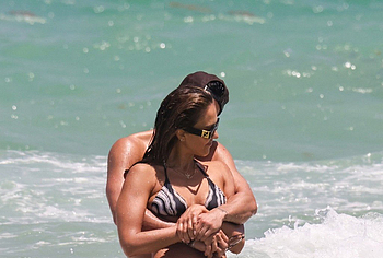 Jessica Alba Relaxing In Bikini With Young Boyfriend On a Beach