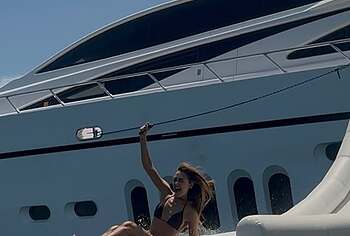Jessica Alba Relaxing In Bikini With Young Boyfriend On a Beach