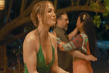 Jennifer Lopez Side Boobs and Bikini Scenes In Office Romance