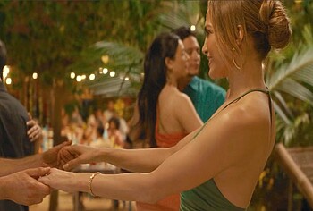 Jennifer Lopez Side Boobs and Bikini Scenes In Office Romance
