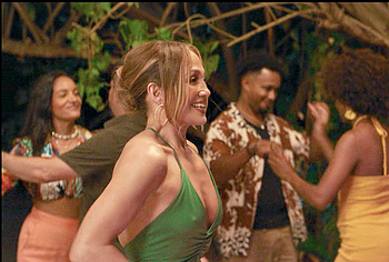 Jennifer Lopez Side Boobs and Bikini Scenes In Office Romance