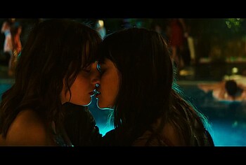 Lily Collias and Malia Pyles Lesbian Scenes in Cape Fear