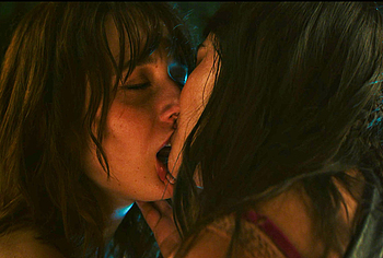 Lily Collias and Malia Pyles Lesbian Scenes in Cape Fear