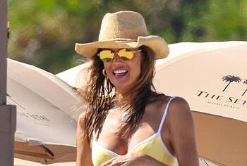 Alessandra Ambrosio Thong Bikini And Ass Beach Pics