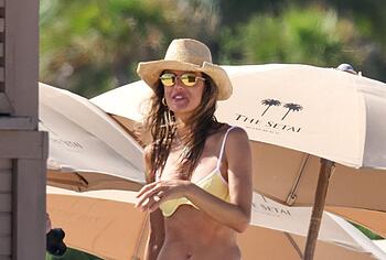 Alessandra Ambrosio Thong Bikini And Ass Beach Pics