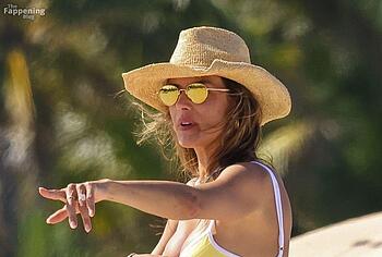 Alessandra Ambrosio Thong Bikini And Ass Beach Pics