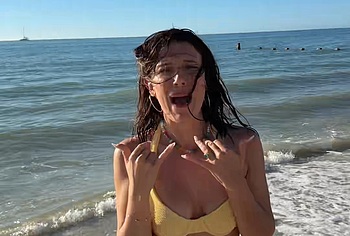 Millie Bobby Brown Flashing Brown Nipples and Bikini Ass Pics