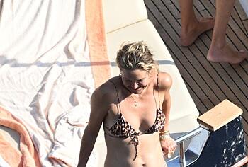 Kate Hudson Relaxing In Tiny Bikini On a Yacht