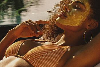 Tina Kunakey Wet Tits And Thong Bikini Photos