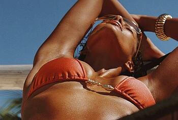 Tina Kunakey Wet Tits And Thong Bikini Photos