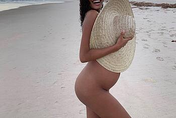 Tina Kunakey Wet Tits And Thong Bikini Photos