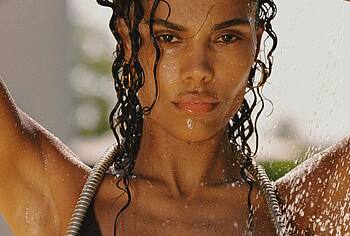 Tina Kunakey Wet Tits And Thong Bikini Photos