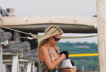 Brooks Nader Caught Flashing Nude Tits On a Beach