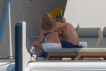 Jennifer Aniston Caught By Paparazzi In Bikini Top On A Yacht